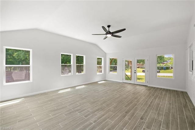 202 Aldridge Ln, Archdale, NC 27263 - unfurnished sunroom featuring lofted ceiling and french doors