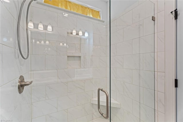 full bathroom with a shower stall