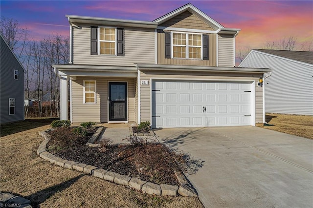 front facade featuring a garage