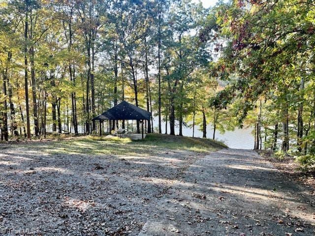 view of yard with a gazebo