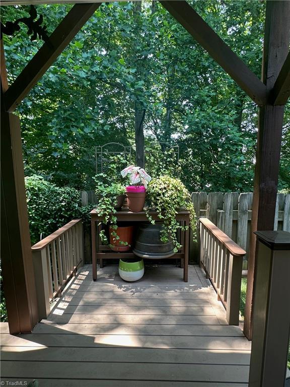 5244 Old Plantation Cir, Winston-Salem, NC 27104 - view of wooden deck