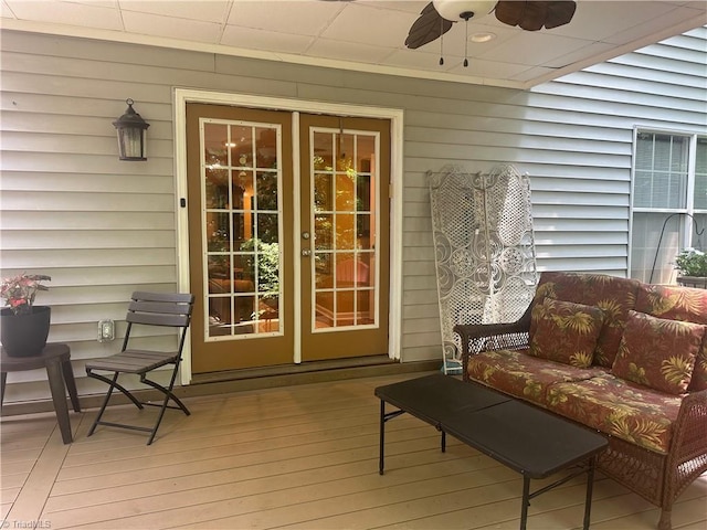 5244 Old Plantation Cir, Winston-Salem, NC 27104 - wooden terrace featuring ceiling fan