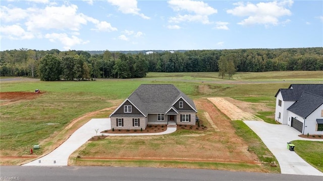 aerial view featuring a rural view