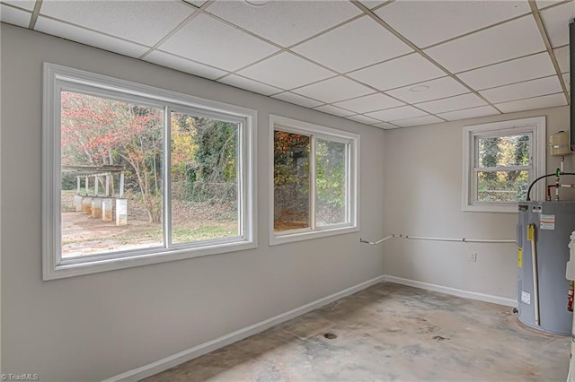 interior space with electric water heater