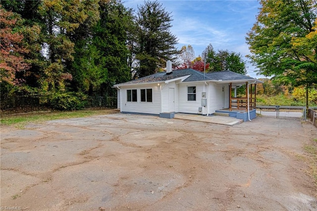 exterior space featuring a porch