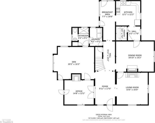 521 Patrick St, Eden, NC 27288 - room layout