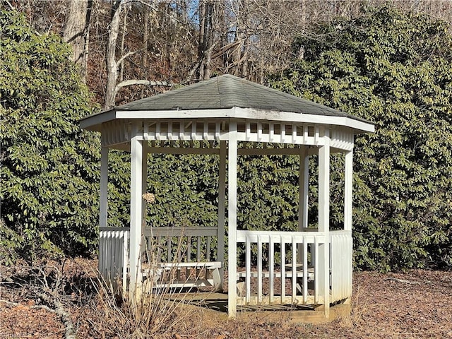 view of outbuilding featuring a gazebo