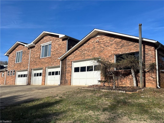 view of property exterior with a garage