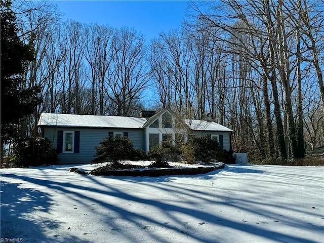 view of single story home