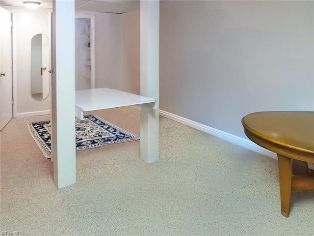 office space featuring baseboards