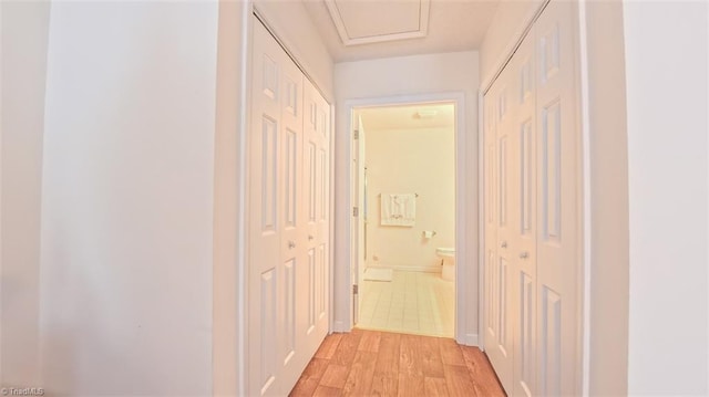 138 Wyndham Ct, High Point, NC 27265 - hallway with light wood-style flooring and baseboards
