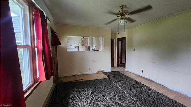 2308 Sprague St, Winston-Salem, NC 27107 - unfurnished room featuring a ceiling fan and baseboards