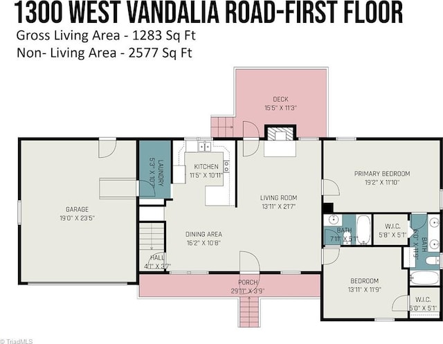 1300 W Vandalia Rd, Greensboro, NC 27406 - floor plan / room layout