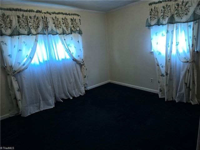 210 Grinton Ave, Wilkesboro, NC 28697 - carpeted empty room featuring plenty of natural light, crown molding, and baseboards