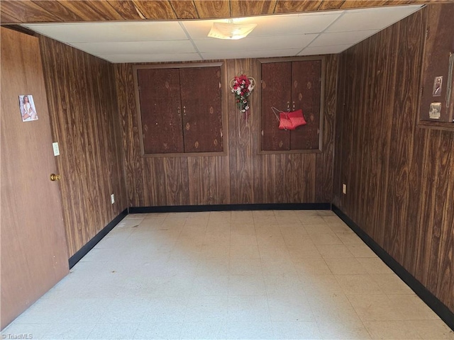 210 Grinton Ave, Wilkesboro, NC 28697 - spare room with light floors and wooden walls
