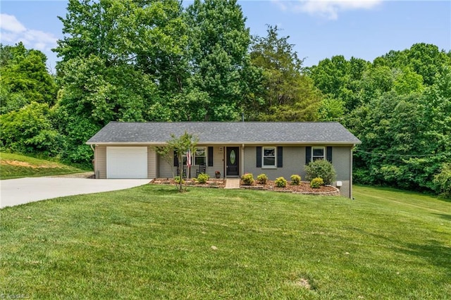 4879 Colonial Cir, Trinity, NC 27370 - view of front of property with driveway, an attached garage, and a front yard