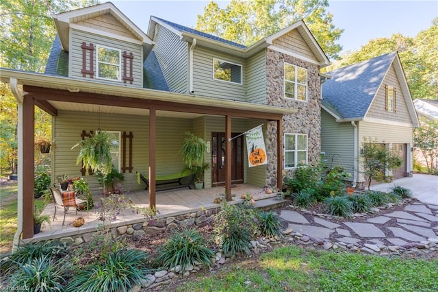 view of front of home with a porch