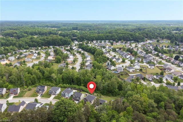 1934 Rubywood St, Greensboro, NC 27405 - drone / aerial view with a residential view and a wooded view