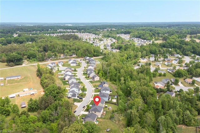 1934 Rubywood St, Greensboro, NC 27405 - drone / aerial view featuring a forest view and a residential view