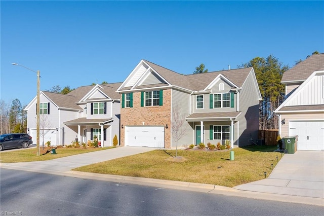 view of front of house with a front lawn