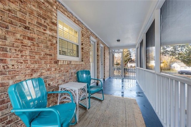 balcony with covered porch