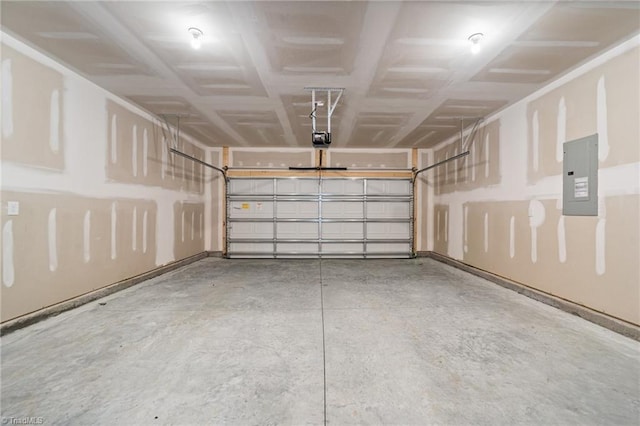 5757 Siler St, Trinity, NC 27370 - garage featuring a garage door opener and electric panel