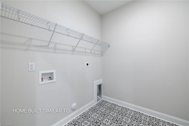 6963 Orchard Path Dr, Clemmons, NC 27012 - laundry area with washer hookup, baseboards, hookup for an electric dryer, and gas dryer hookup