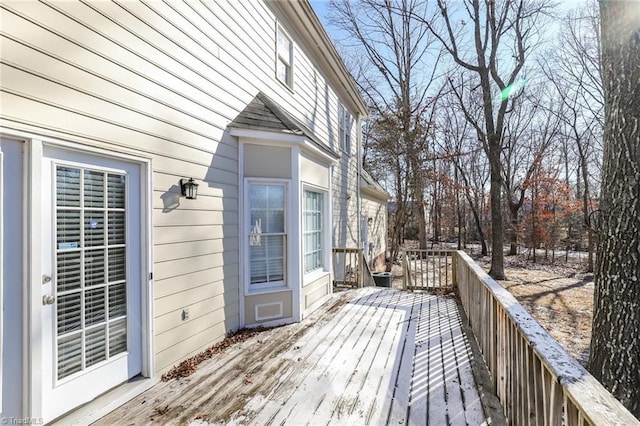 view of wooden deck