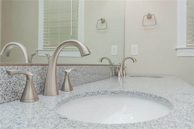 interior details with vanity