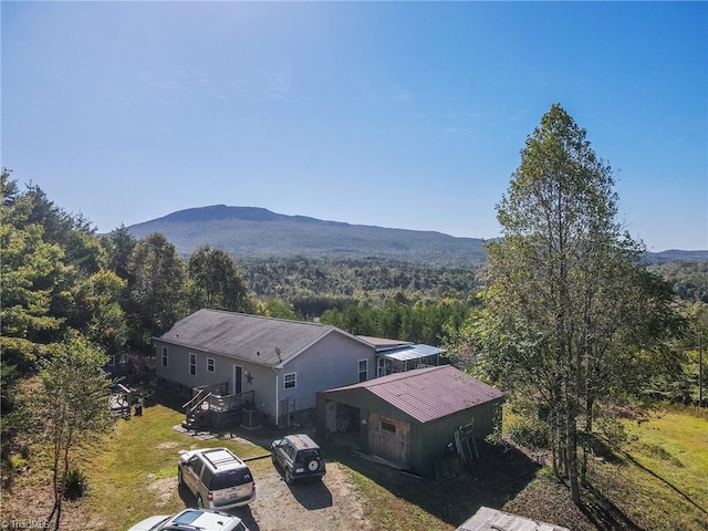 aerial view featuring a mountain view