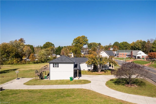 exterior space featuring a yard