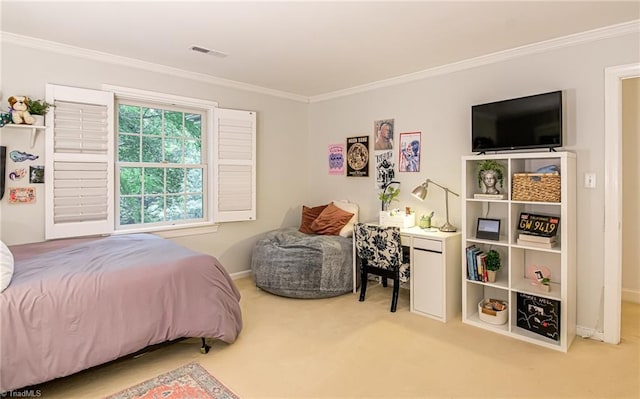 226 Cedar Trl, Winston-Salem, NC 27104 - carpeted bedroom featuring crown molding and baseboards