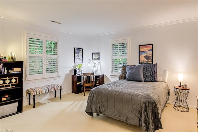 226 Cedar Trl, Winston-Salem, NC 27104 - bedroom featuring carpet flooring, ornamental molding, and baseboards