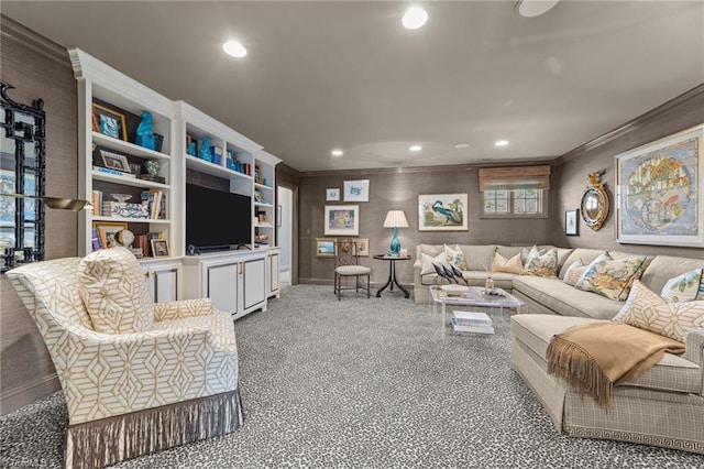 2990 Reynolds Sq, Winston-Salem, NC 27106 - living area with crown molding and recessed lighting