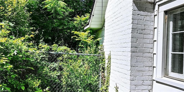 exterior view of brick siding