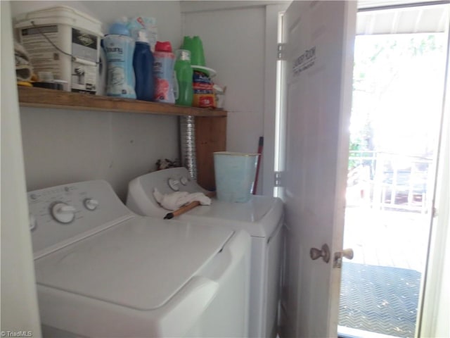 laundry area featuring separate washer and dryer