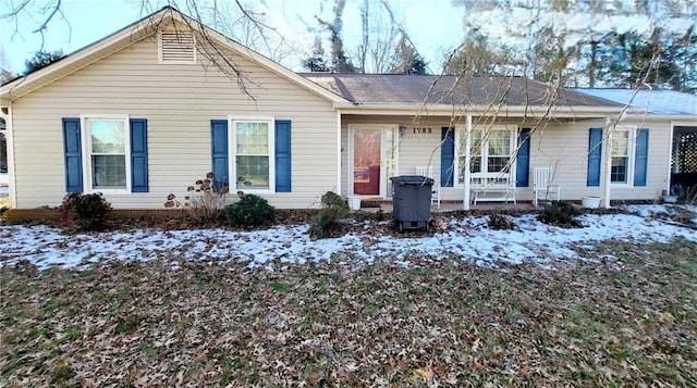 view of ranch-style home