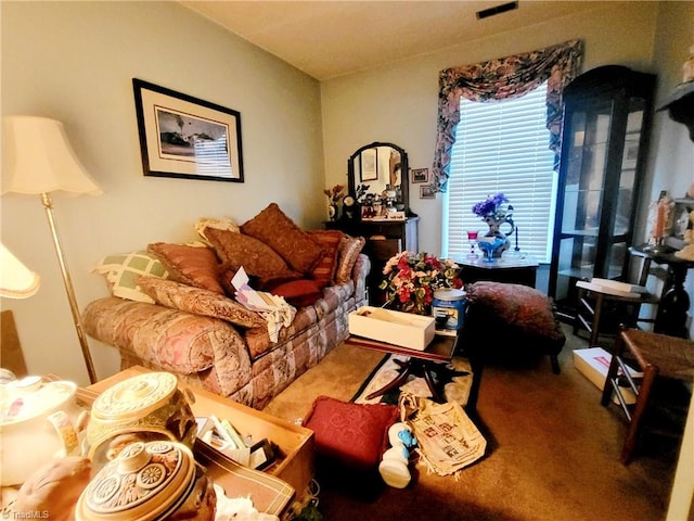 view of carpeted living room