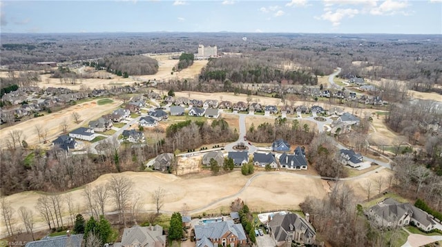 bird's eye view with a residential view