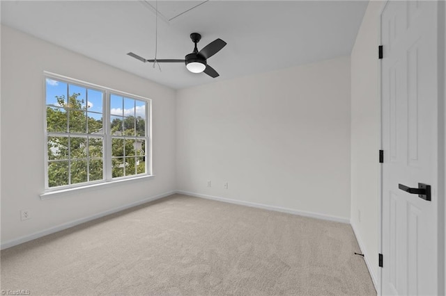 4908 Peppercorn Ln, Greensboro, NC 27406 - carpeted spare room featuring attic access and a ceiling fan