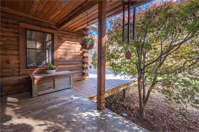 view of wooden deck