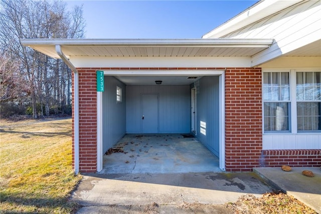 garage with driveway