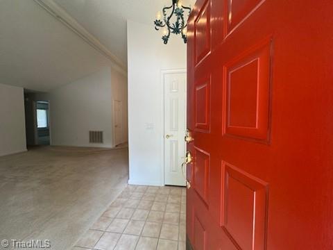 foyer with visible vents