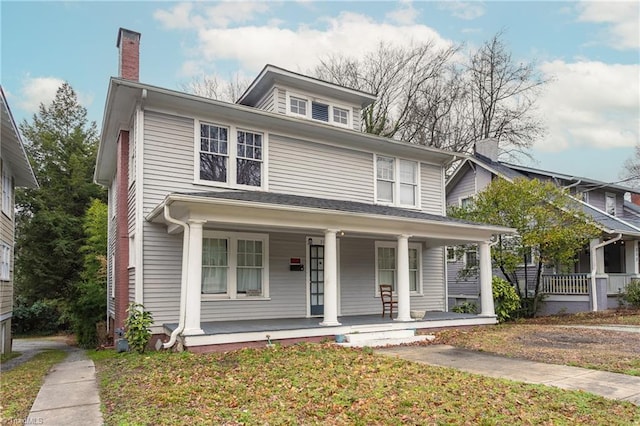 view of front of home with a porch