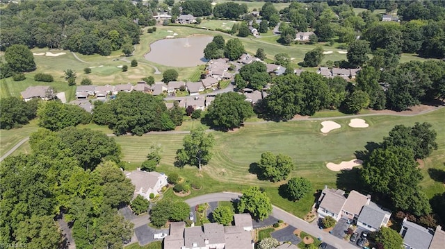 136 Fairway Dr, Bermuda Run, NC 27006 - aerial view of property's location with a nearby body of water and nearby suburban area