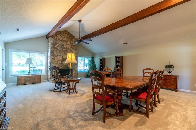 136 Fairway Dr, Bermuda Run, NC 27006 - dining room with light carpet and a ceiling fan