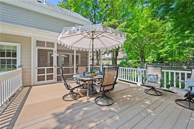 4919 Setter Ct, Jamestown, NC 27282 - wooden terrace featuring outdoor dining space