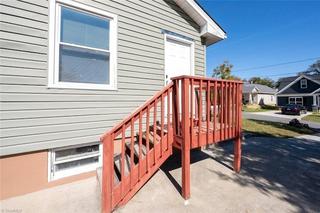 exterior space featuring a wooden deck