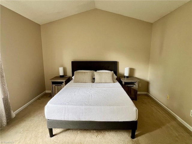 88 Tannenbaum Cir, Greensboro, NC 27410 - bedroom featuring light carpet, baseboards, and vaulted ceiling