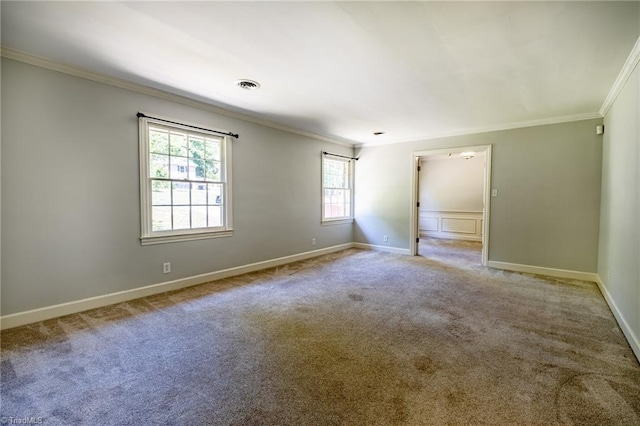 3230 Kinnamon Rd, Winston-Salem, NC 27104 - carpeted spare room featuring crown molding, baseboards, and visible vents
